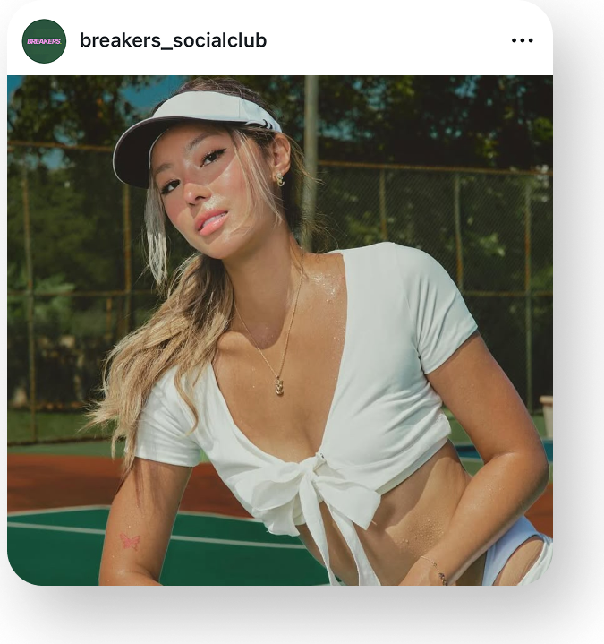 Breakers player on court